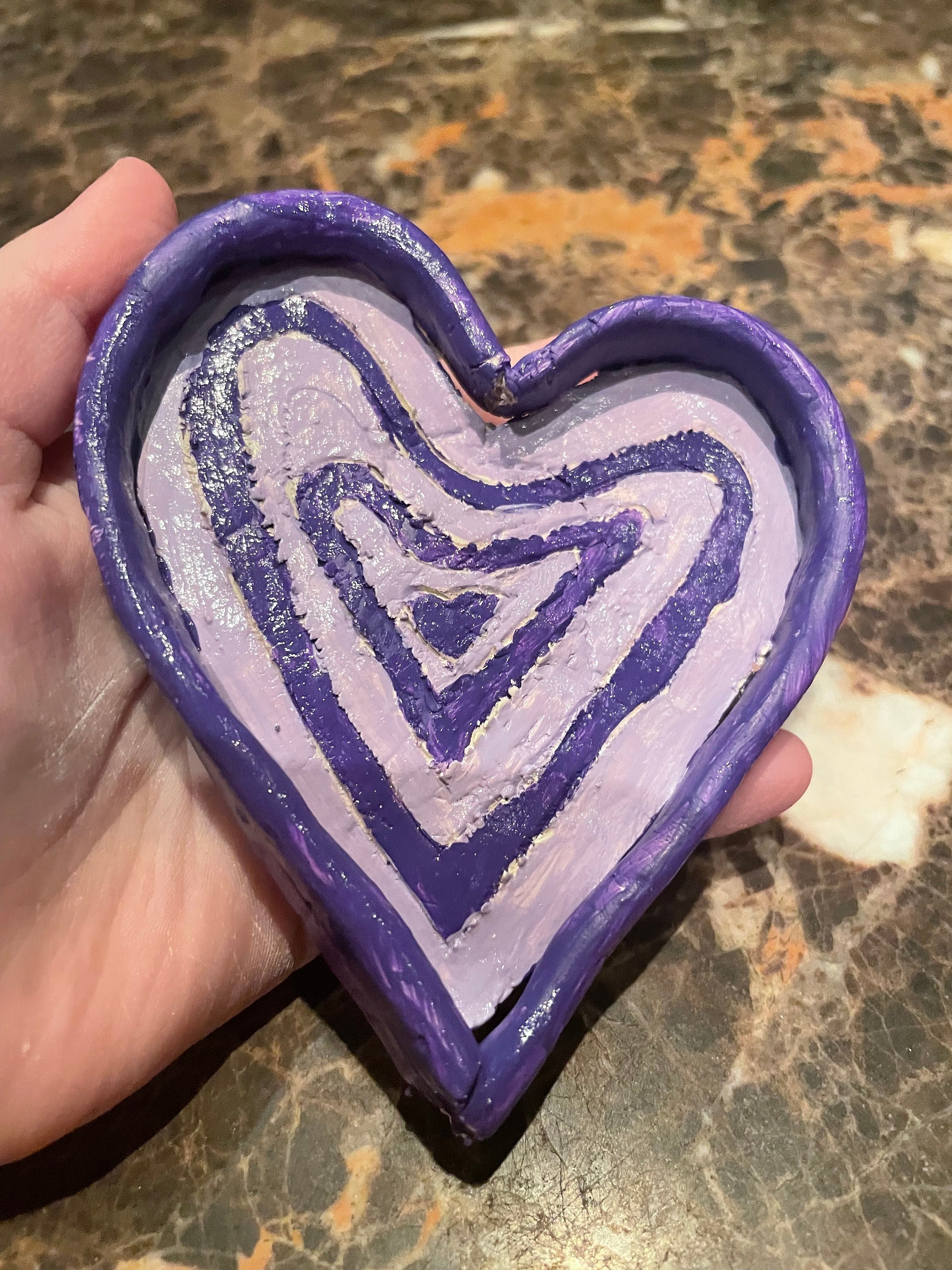 Heartpattern Clay Tray Etsy