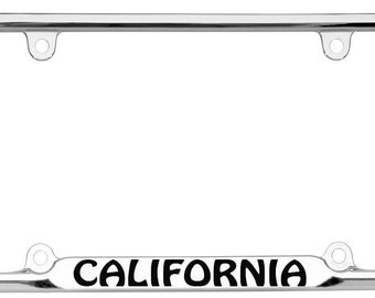 California Palm Tree Chrome License Plate Frame
