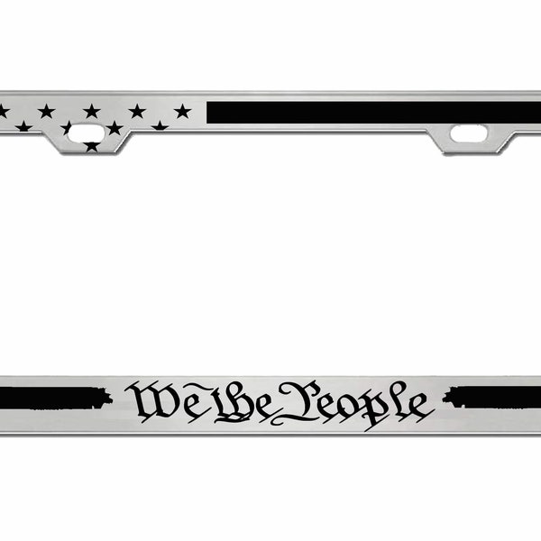 We The People Decorative License Plate Frame American Flag Car Tag Holder/Car Accessories