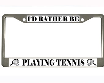 Tennis Is Life The Rest Is Just Details Black License Plate Frame Tag Holder