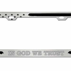 In God We Trust License Plate Frame: American Flag Car Tag