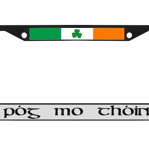 Pog Mo Thoin Irish Ireland Style License Plate Frame| Car Accessories Auto License Plate Frame Car Tag Holder Cover