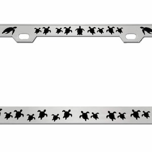 Sea Turtle Design License Plate Frame Ocean Animal Auto Tag Holder