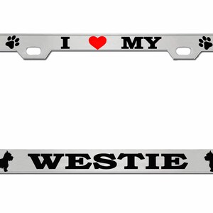 I Love My Doberman Pinscher Dog Lovers Design Heavy Duty Metal Car License Plate Frame Auto Tag Holder I Love My Doberman Pinscher Dog Lovers Design Heavy Duty Metal Car License Plate Frame Auto Tag Holder