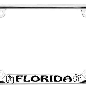 Florida Palm Tree Design Metal Auto License Plate Frame Car Tag Holder