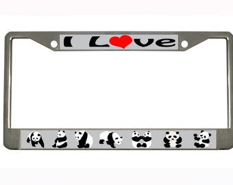 Amzbeauty Cute Cartoon Panda Car License Plate Cover Novelty Custom Auto Tag Automotive License Plate Covers Vehicle Decorative Gift for Men Women Girls Boys Amzbeauty Cute Cartoon Panda Car License Plate Cover Novelty Custom Auto Tag Automotive License Plate Covers Vehicle Decorative Gift for Men Women Girls Boys