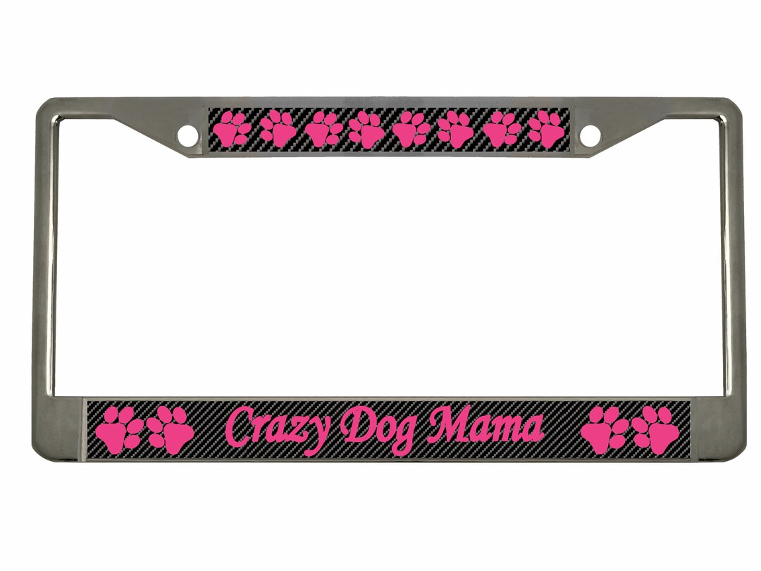 CafePress Dogs Leave Paw Prints License Plate Frame License...