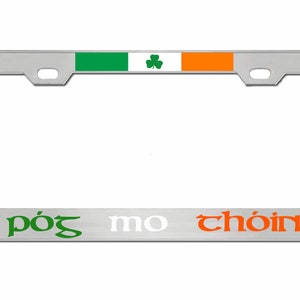 Pog Mo Thoin Irish Ireland Style License Plate Frame| Car Accessories Auto License Plate Frame Car Tag Holder Cover