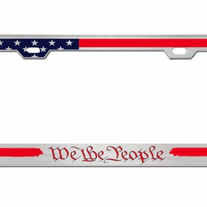 We The People Decorative License Plate Frame American Flag Car Tag Holder/Car Accessories