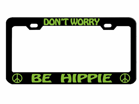 Hippie license plate frames discount