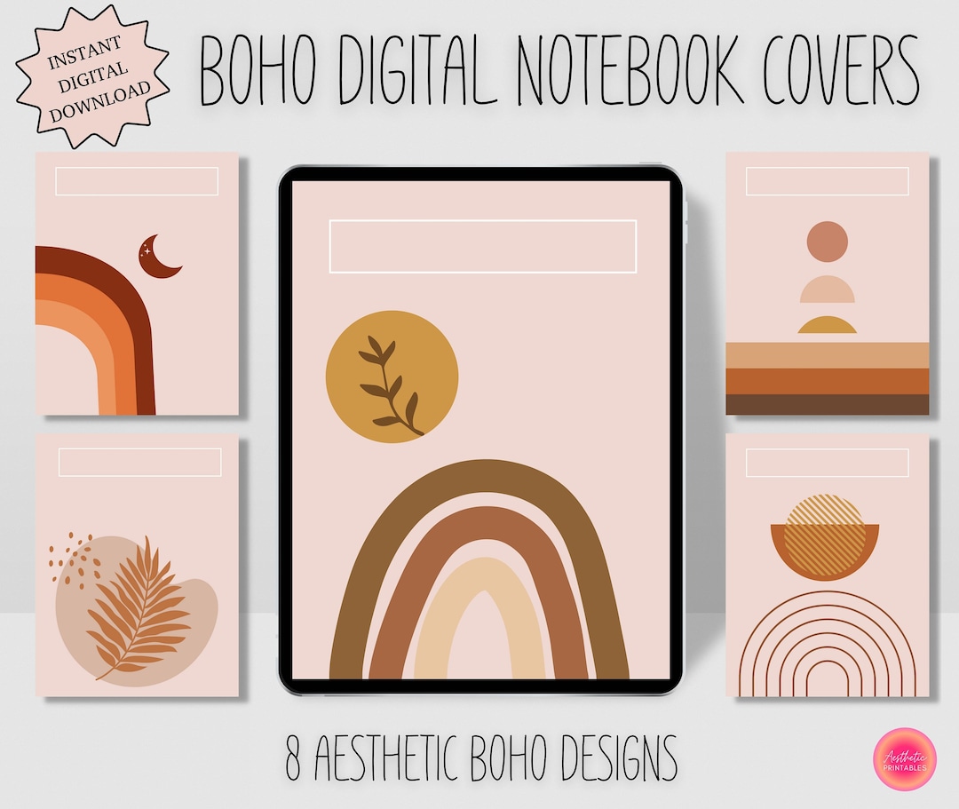 Aesthetic Notebook Cover Digital, Goodnotes Cover, Digital Notebook