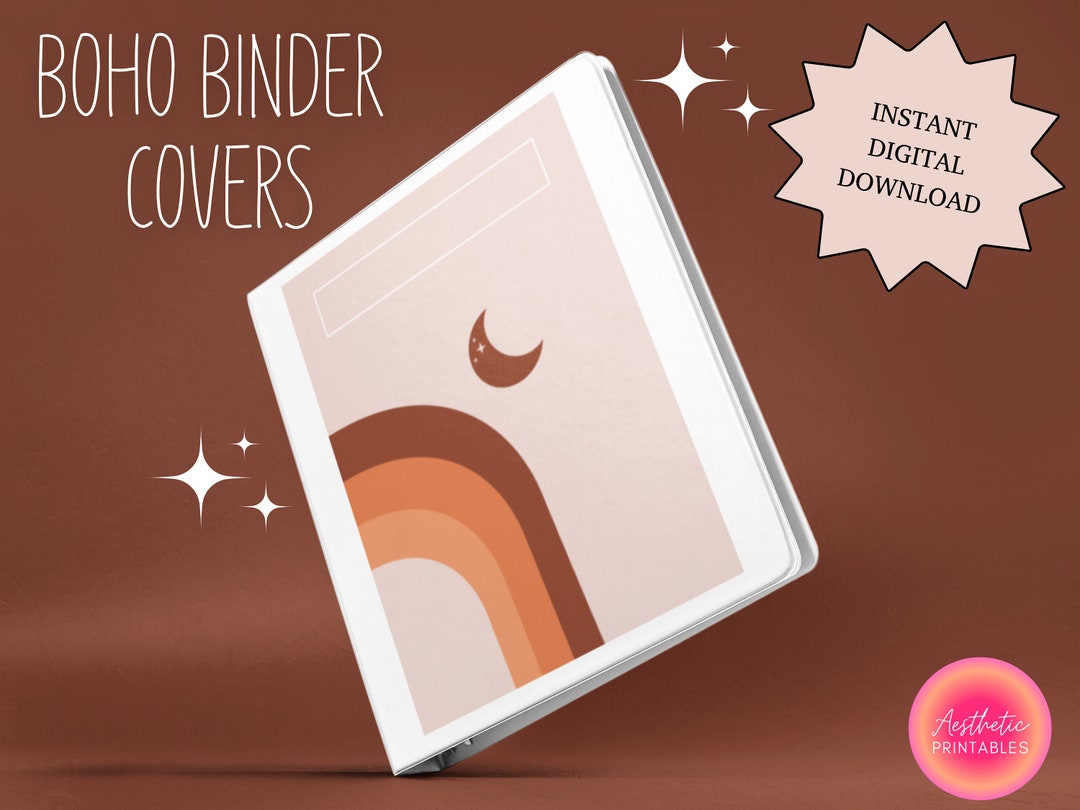 Boho Binder Covers Aesthetic Binder Covers Printable Binder Etsy