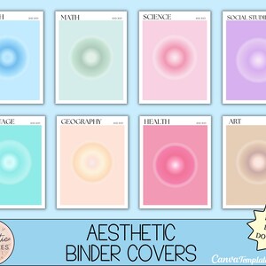 Printable Binder Covers Aesthetic Editable Binder Cover Page Binder 