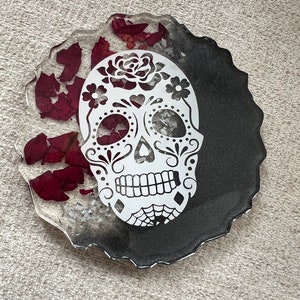 Portavelas de resina exclusivo del Día de los Muertos - Decoración del hogar del Día de los Muertos