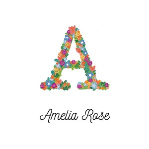 Lienzo decorativo personalizable con monograma inicial de la letra A editable