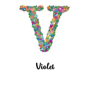 Lienzo decorativo personalizable con monograma inicial de la letra V editable