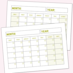 Printable Perpetual Calendar Printable Calendar Blank Calendar Template ...