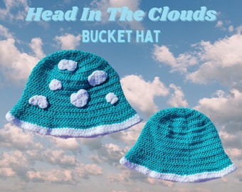 HANDMADE Crochet Cloud Bucket Hat