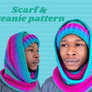 Easy Crochet Hat and Scarf Pattern Bundle | Beginner Winter Accessories | Instant Download