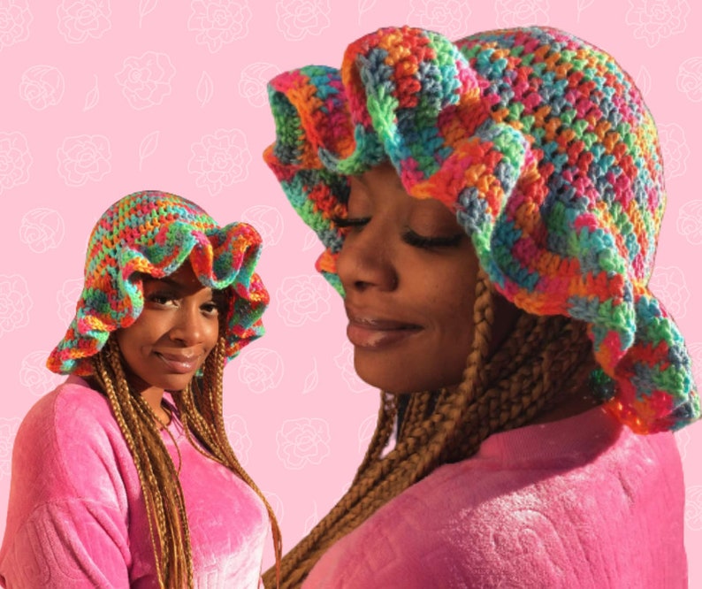 Large Ruffle Bucket Hat Pattern image 3