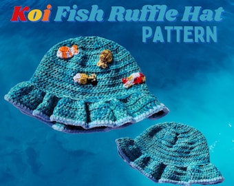 Koi Fisch Bucket Hat Häkelanleitung