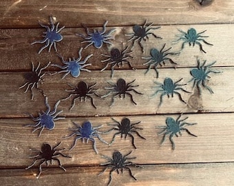 Edible Halloween Black Spider Wafer Cupcake Topper Set of 18