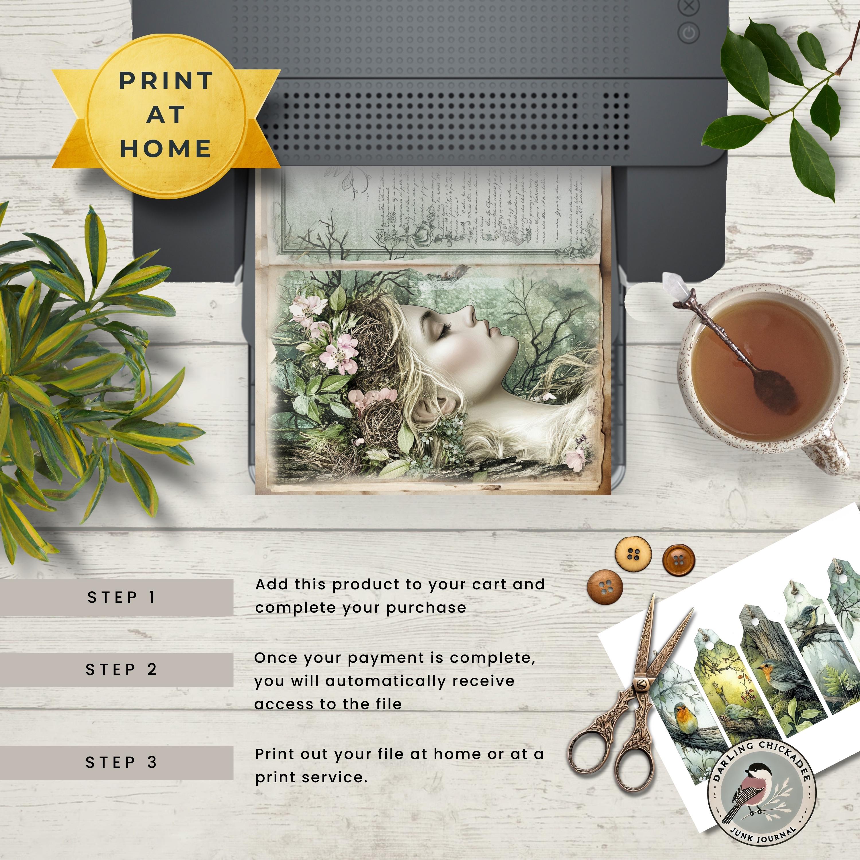 Enchanted Forest Junk Journal Kit | Whimsical Woodland Pages ...