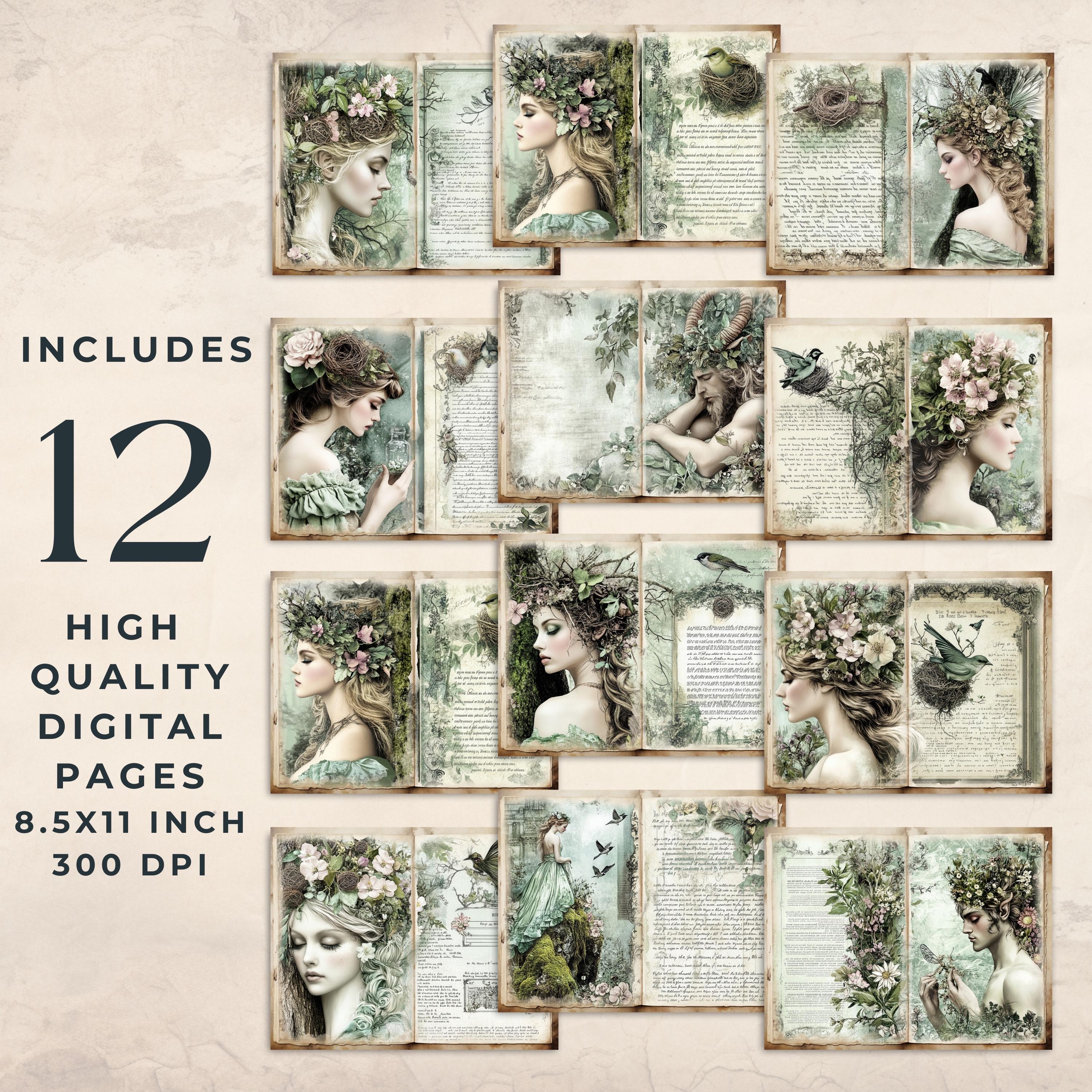 Enchanted Forest Junk Journal Kit | Whimsical Woodland Pages ...