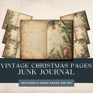 Junkdagboek winterkerstpagina's |  Winterafdrukbaar | Kerstnotitieboekje | Dagelijks december l Wintervakantie notitieboek | Afdrukbare feestdagen