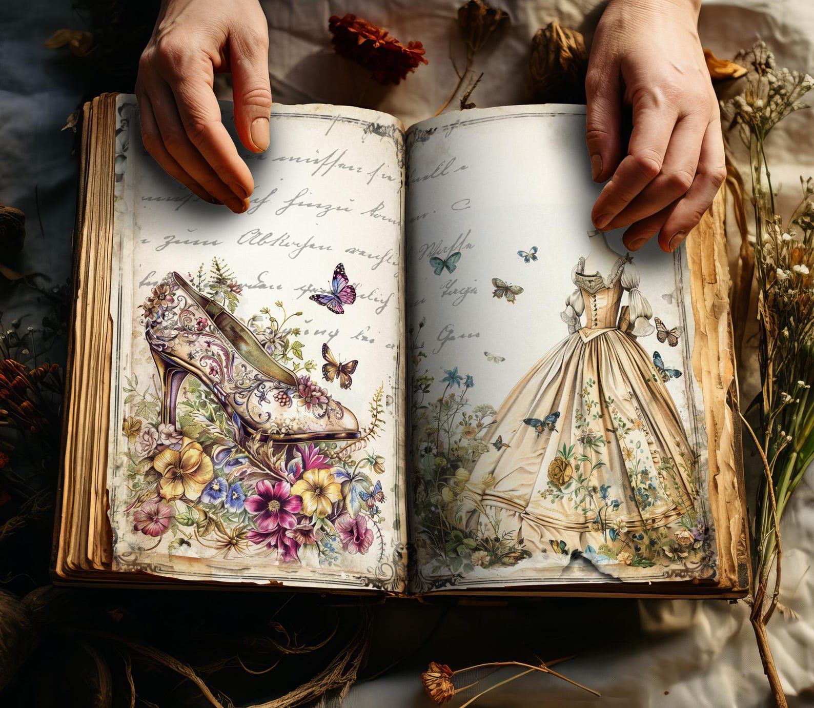 Shabby Chic | Vintage Junk Journal | Victorian Era | Digital Scrapbook ...