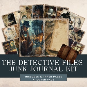 Mystery Case File | True Crime Junk Journal | Vintage Detective Junk Journal Pages | Cold Case Junk Journal | Instant Download