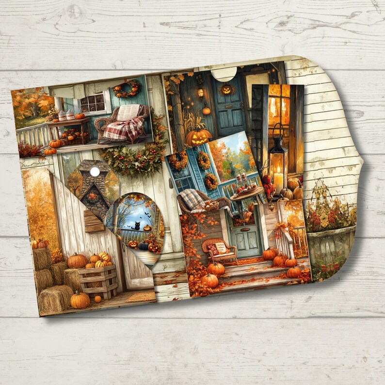 Nostalgic Fall Porches Junk Journal Folio | Vintage Fall Printable ...