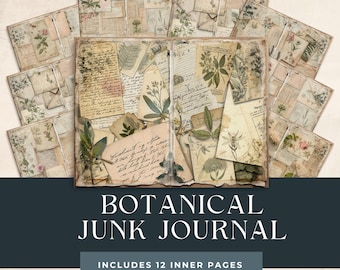 Nature Junk Journal | Vintage Ephemera | Vintage Journal Pages | Digital Floral Scrapbook Kit  | Botanical Journal | Printable Images