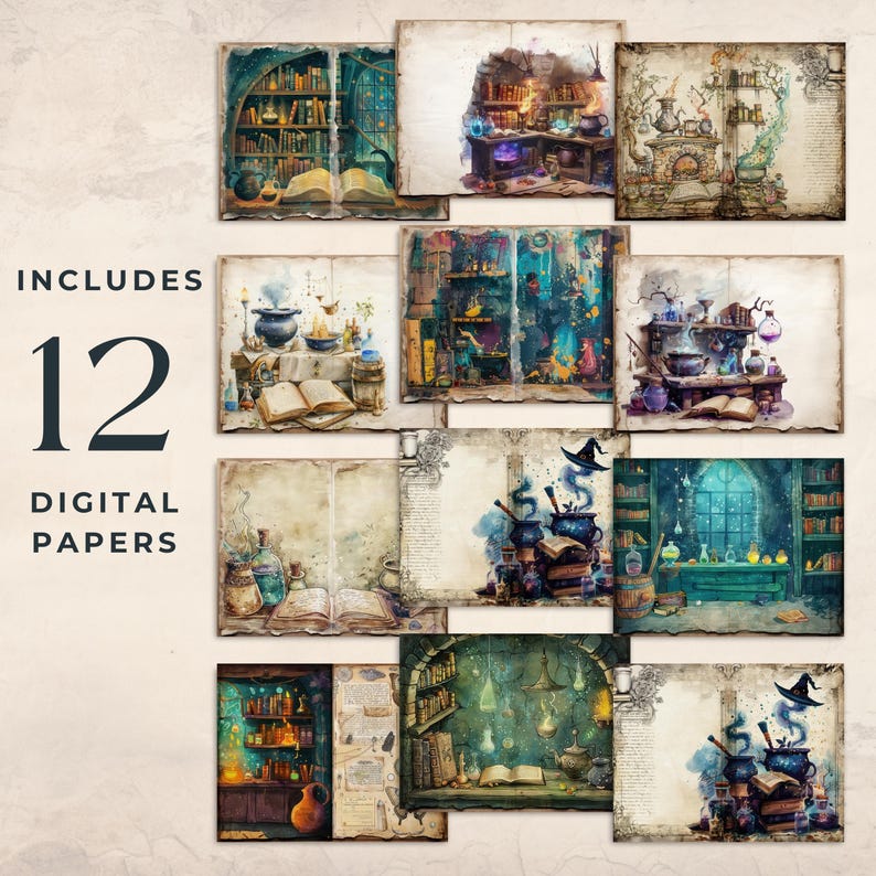 Junk Journal | Wizard | Magic Workshop | Magic School | Fantasy ...