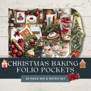 Weihnachtsbäckerei Folio Junk Journal | Urlaub Favoriten Seiten | Back Komfort Essen Scrapbooking | Urlaub Backen Junk Journal | Gemütlicher Winter