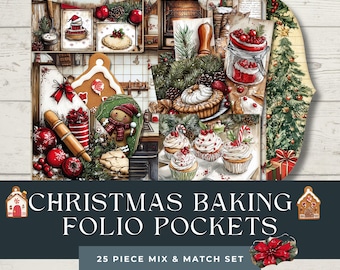 Christmas Baking Folio Junk Journal | Holiday Favorites Pages | Baking Comfort Food Scrapbooking | Holiday Baking Junk Journal | Cozy Winter