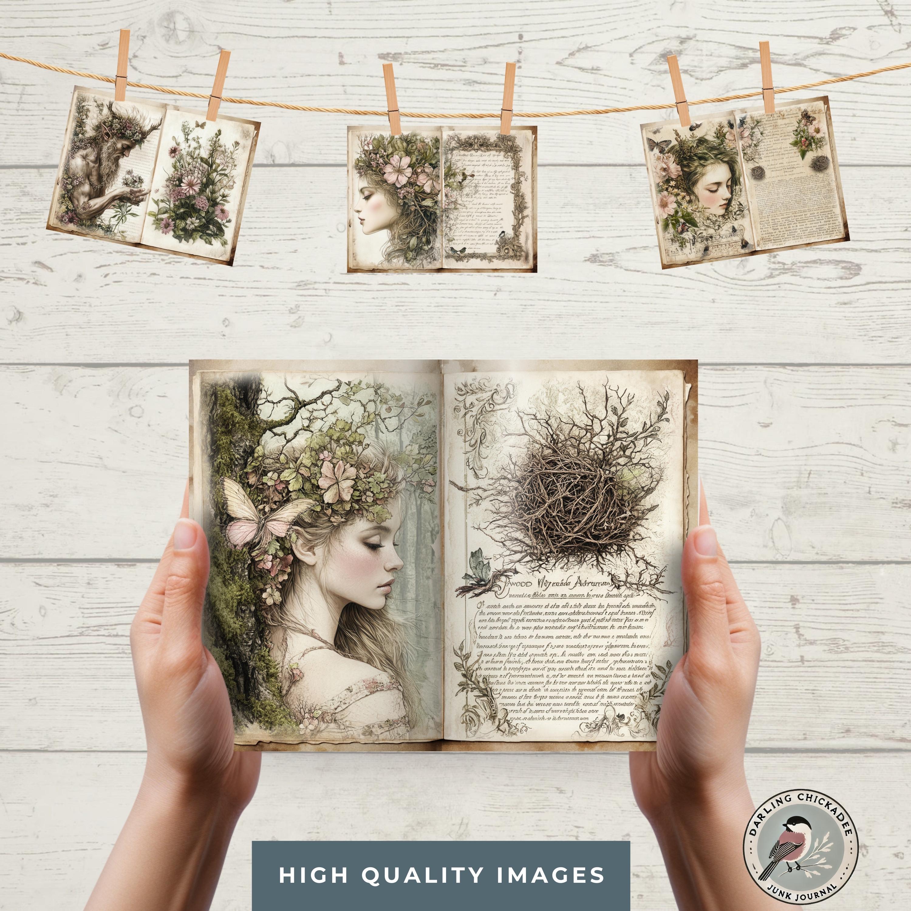 Magical Elven Forest Junk Journal Kit | Whimsical Woodland Pages ...