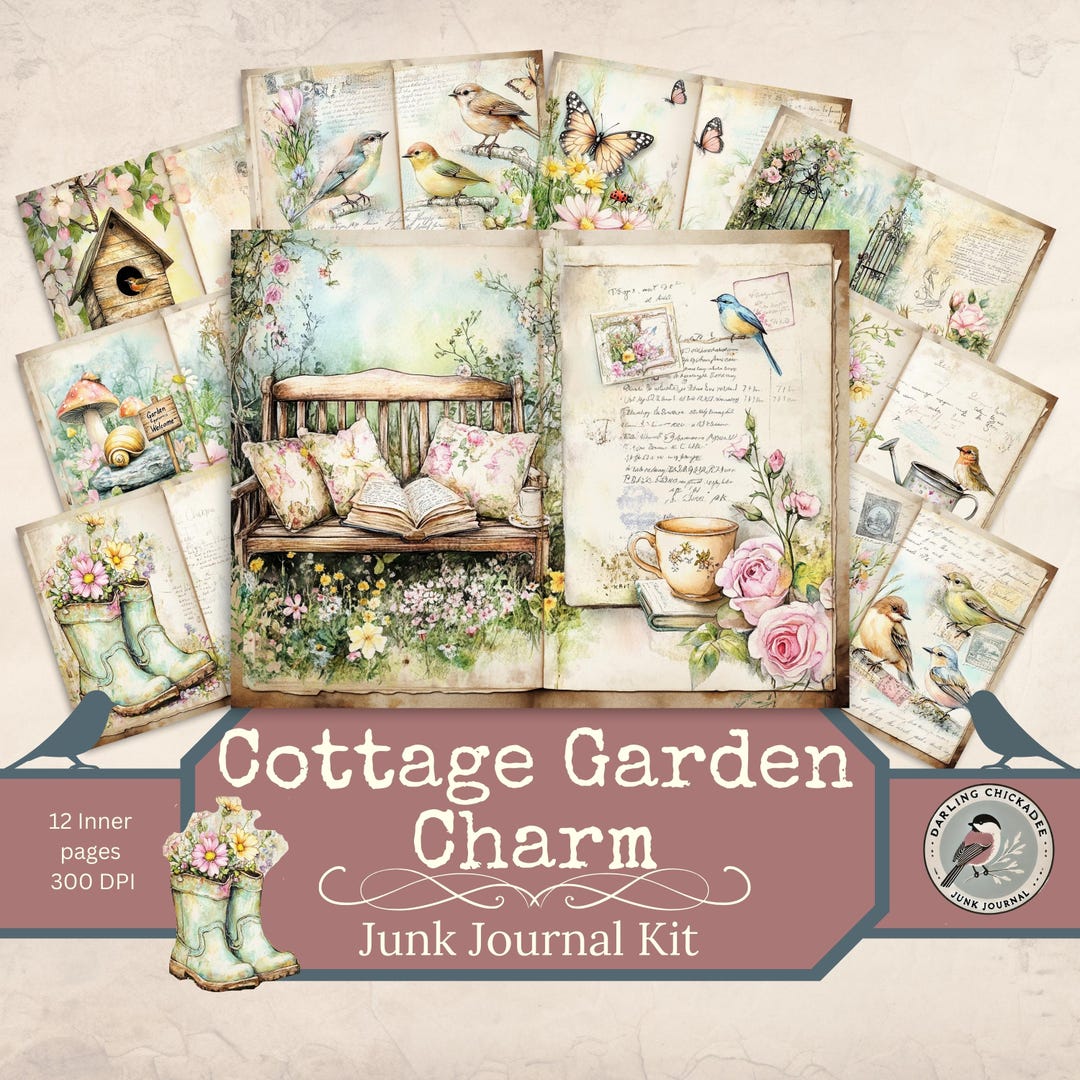 Cottage Garden Charm Junk Journal | Garden Junk Journal | Printable ...