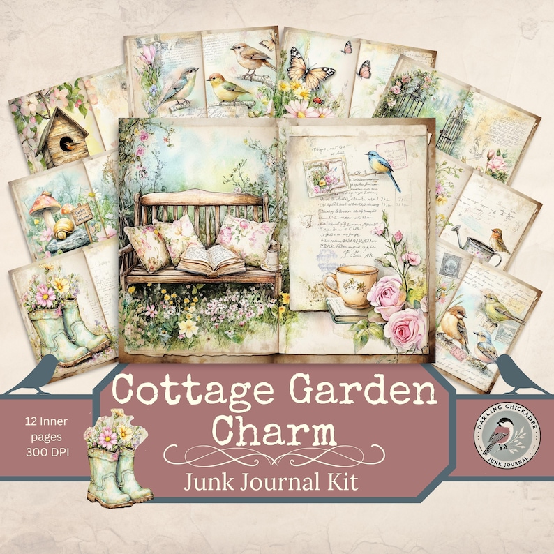 Cottage Garden Charm Junk Journal | Garden Junk Journal | Printable ...