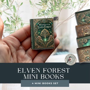 Elfen Wald Mini Bücher Kit zum Ausdrucken | Vintage Minibücher für Junk Journaling | Druckbares Ephemera Paket | Waldnymphen | Zauberwald Bausatz