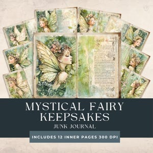 Mystical Fairy Junk Journal | Forest Fairy Scrapbooking | Whimsical Fairy Printable | Garden Fairy Craft | Floral Watercolor Style