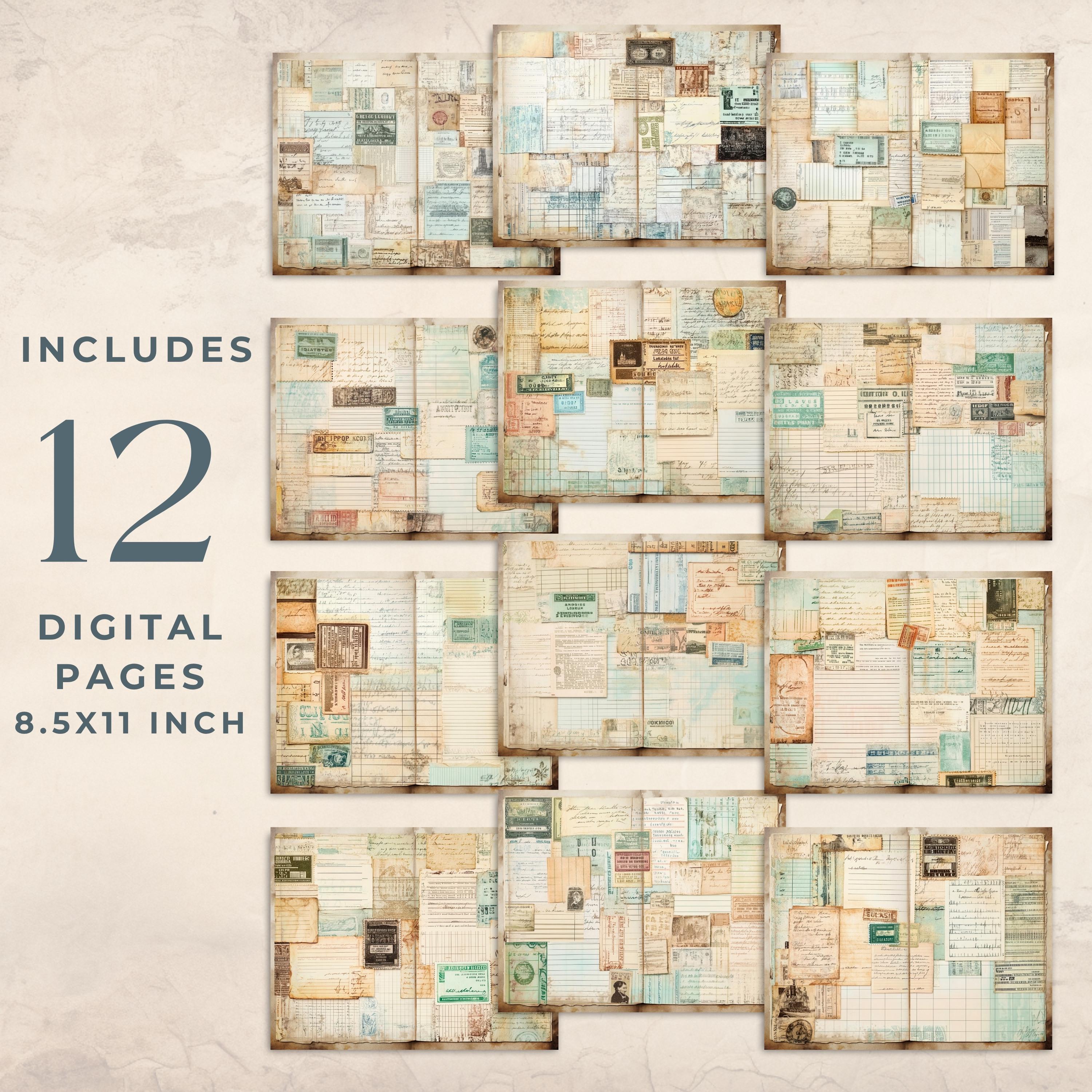 Vintage Ledger Junk Journal Pages | Antique Receipts & Handwriting ...