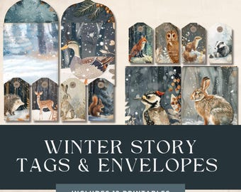 Winter Wonderland | Winter Junk Journal Paper  | Snow Scrapbook Page | Junk Journal Printable | Junk Journal Pages| Digital Download