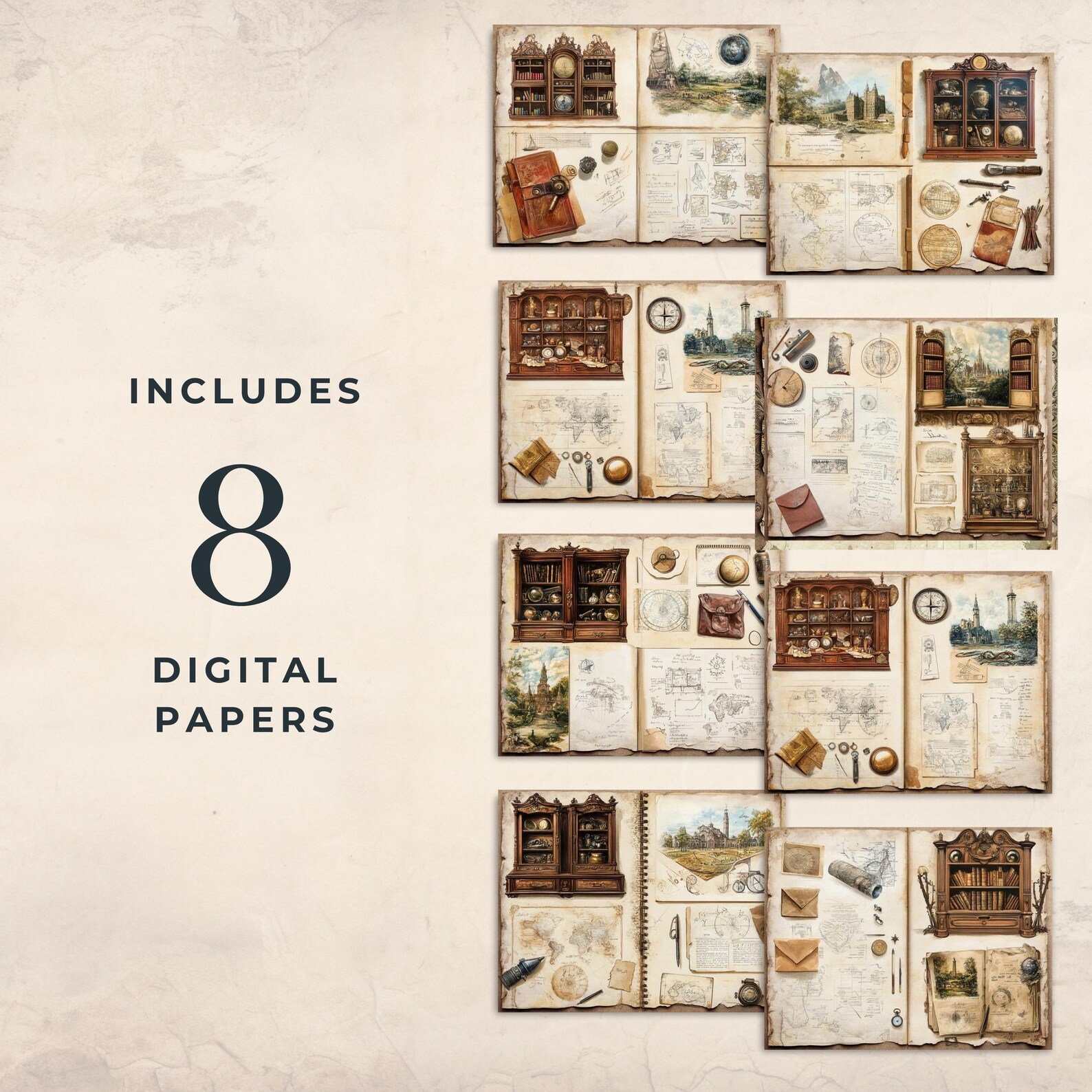 Cabinet of Curiosities Notebook Junk Journal | Science Ephemera ...