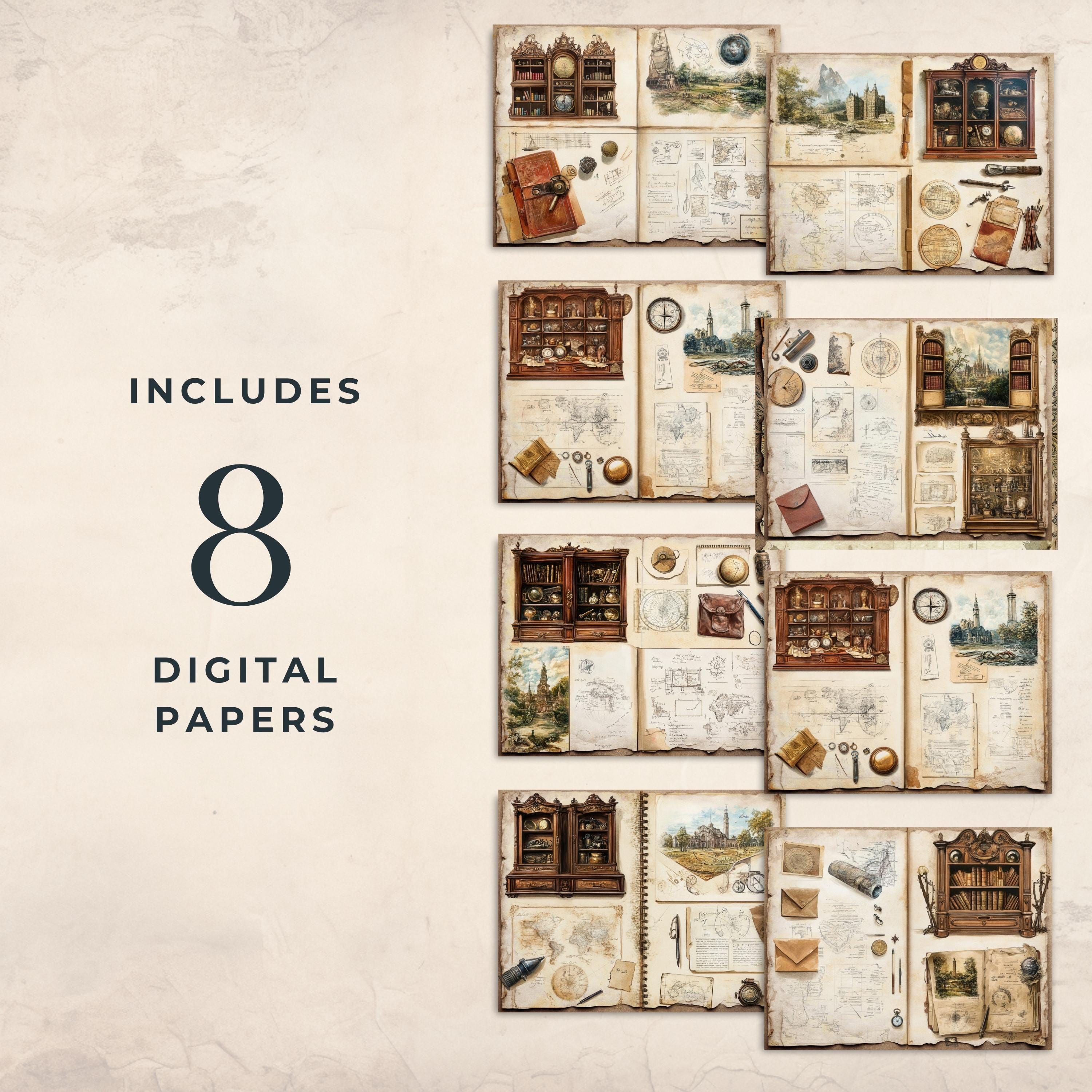 Cabinet of Curiosities Notebook Junk Journal | Science Ephemera ...