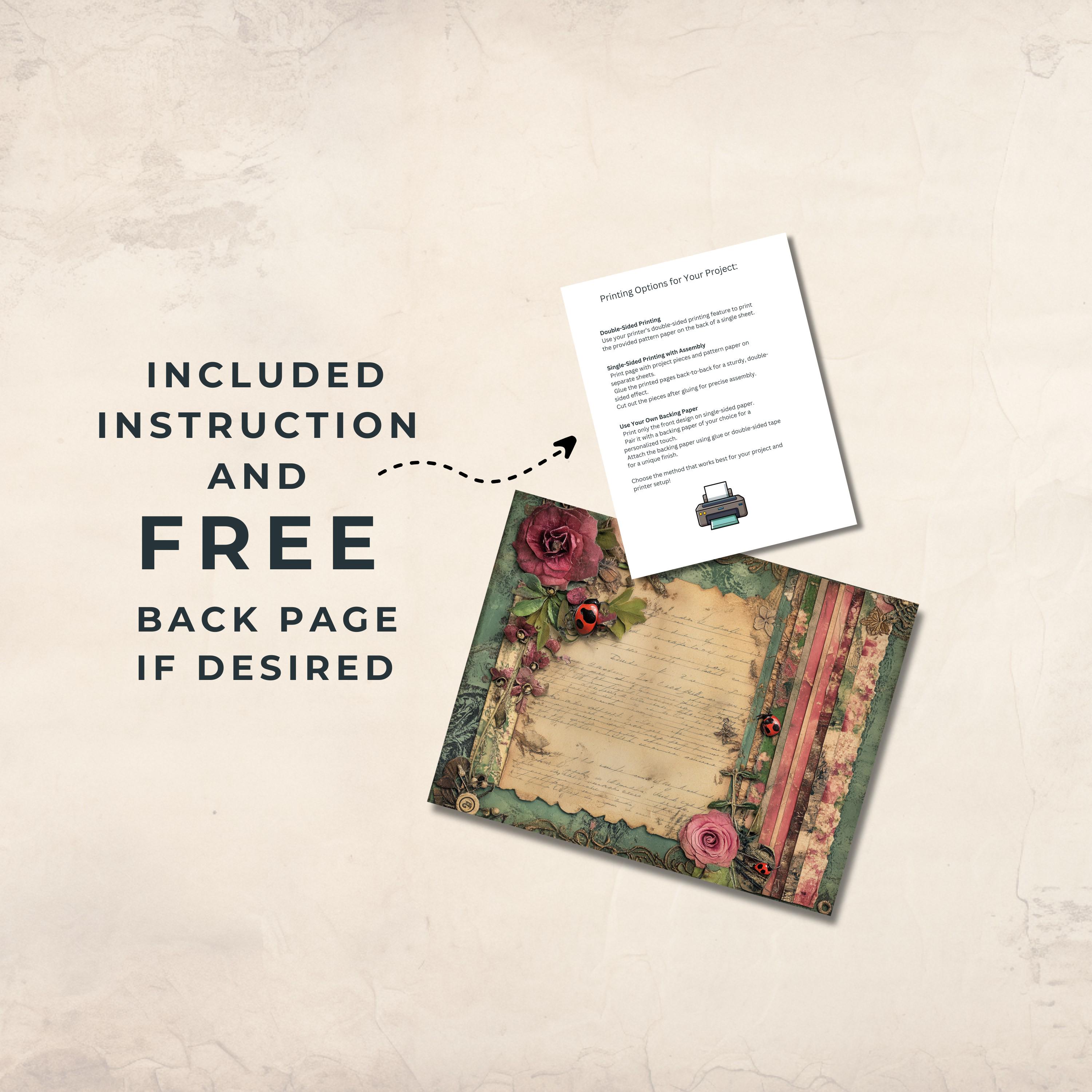 Loaded Tag Insert Shabby Chic Loaded Tag Kit | Printable Vintage Ephemera | Floral Layers ...
