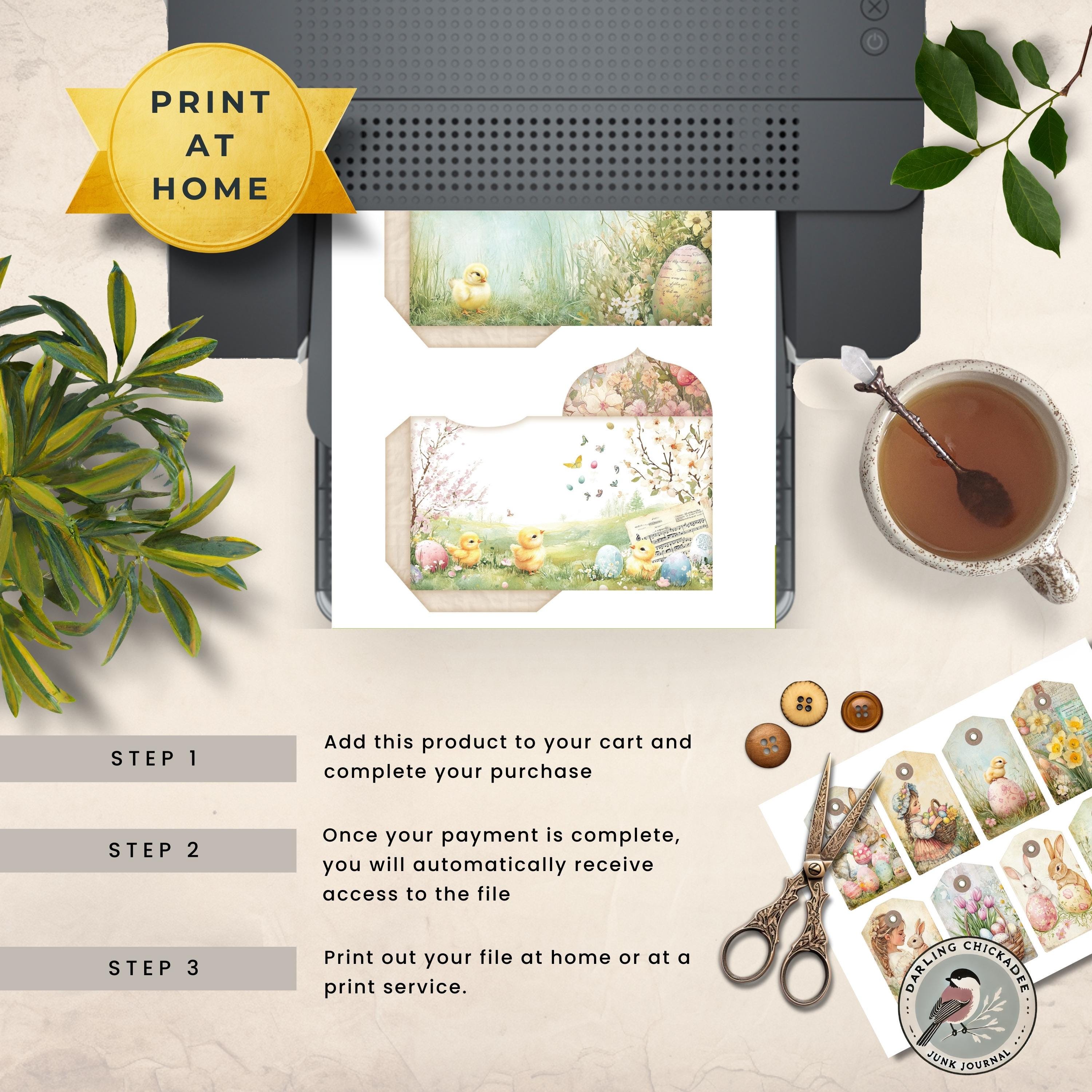 Vintage Easter Tags & Envelopes | Printable Easter Junk Journal ...