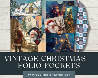 Christmas Folio Junk Journal Kit Printable Folio Pages Shabby Chic ...