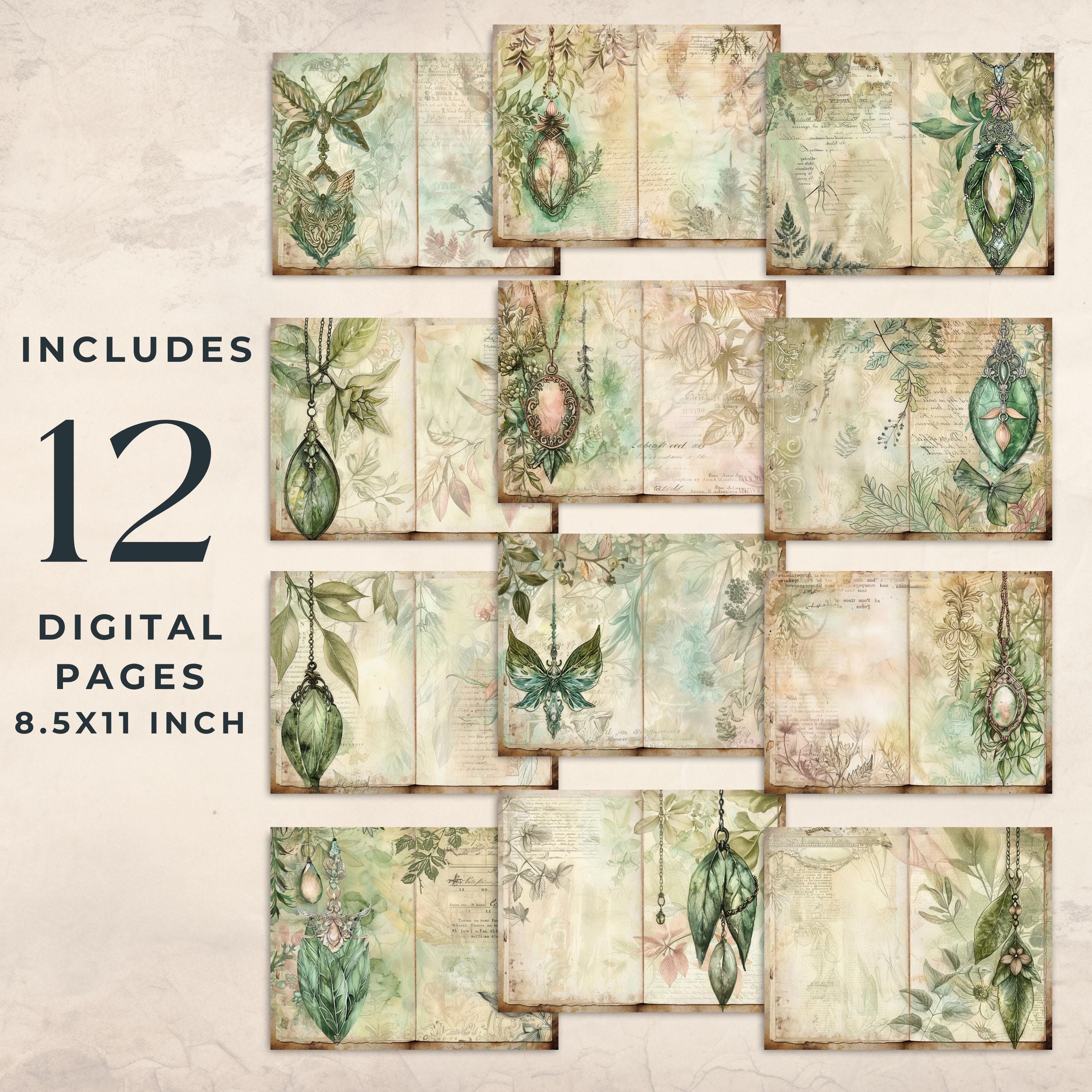 Elven Pendant Junk Journal | Elven Forest Printable Pages | Magic ...