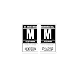 Rated M for Morbid - Mortuary Science, Forensics, Funny Funeral Director Bubble-free stickers